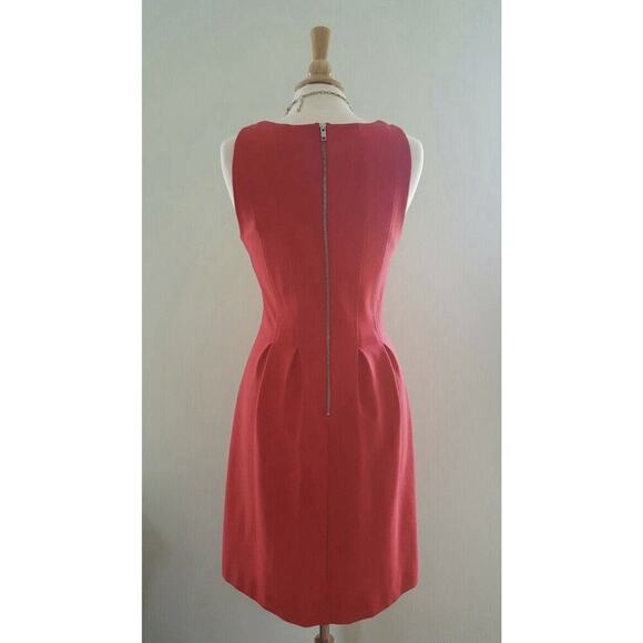 J. Crew Size 2 Red Fit & Flare Dress – Sleeveless Pleated Knee-Length - Picture 6 of 12